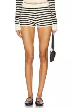 Шорты Seine Amanda Uprichard, black & cream