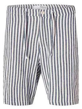 Шорты SELECTED HOMME, цвет blau/wei