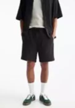 Шорты TEXTURED Pull&Bear, черный