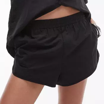 Шорты Topshop Nylon Runner, черный