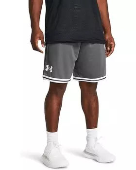 Шорты Under Armour 10-Inch Perimeter Basketball Shorts, цвет Castlerock/White