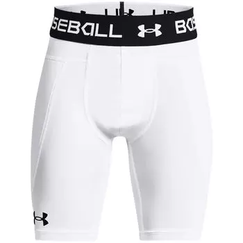 Шорты Under Armour Kids Utility Slider 21 Baseball Shorts, белый/черный