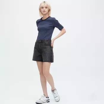 Шорты Uniqlo Denim, темно-серый