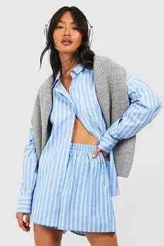 Шорты в полоску Boohoo, синий