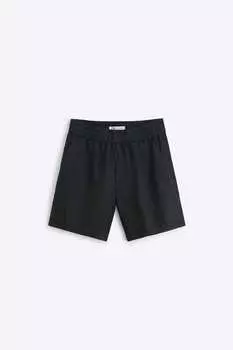 Шорты Zara 100% Linen Bermuda, чёрный