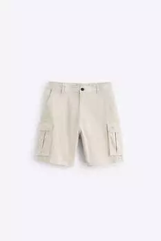 Шорты Zara Cargo Bermuda, молочный