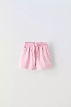 Шорты Zara Plush Bermuda, розовый
