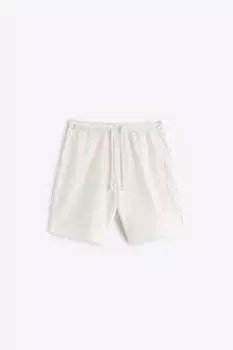 Шорты Zara Textured Bermuda, желтовато-белый