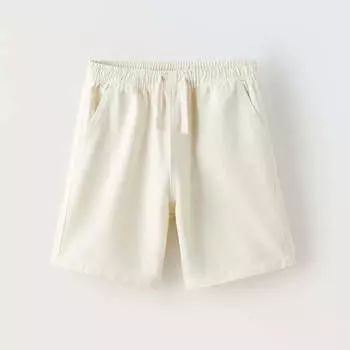 Шорты Zara Twill Bermuda, экрю