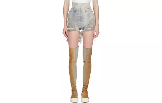 Шорты женские Rick Owens Drkshdw джинсовые, черный / синий