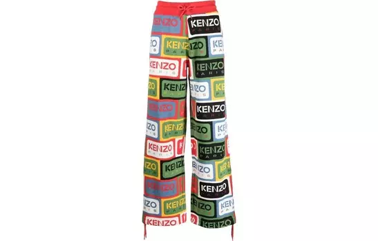 Штаны спортивные женские Kenzo, красный / зеленый