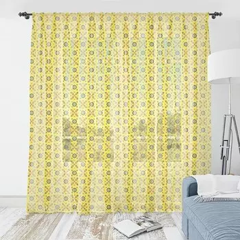Штора Abakuhaus Abarakt Typ A 2 шт, 274x135x0,5 см цвет gelb und mehrfarbig