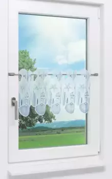 Шторы Plauener Spitze, синий