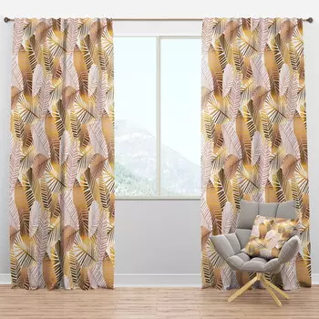 Шторы плотные Designart, золотой