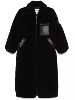 Шуба из искусственной овчины DKNY, черный