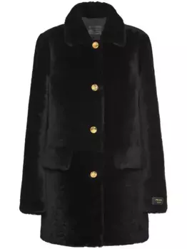 Шуба из овчины Prada, черный