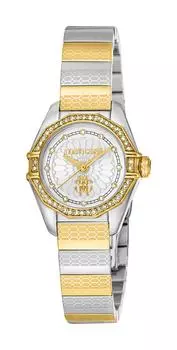 Швейцарские кварцевые часы Roberto Cavalli, серебро