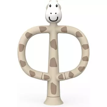Силиконовая обучающая детская зубная щетка Matchstick Monkey с антимикробной защитой Бережное воздействие на десны Удобные ручки для самостоятельной чистки зубов Gigi Giraffe