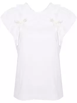 Simone Rocha топ с бантом, белый