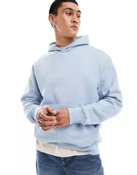Синее тяжелое худи ASOS DESIGN