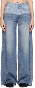 Синие брюки Miramar Sofie полной длины с широкими штанинами rag & bone
