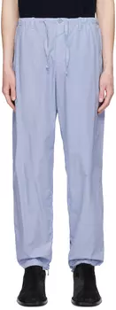 Синие брюки с кулиской Dries Van Noten