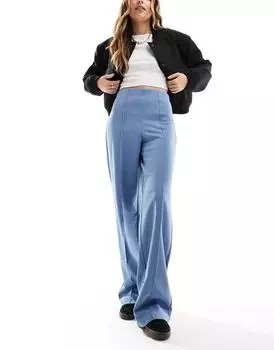 Синие брюки широкого кроя из джерси Vero Moda