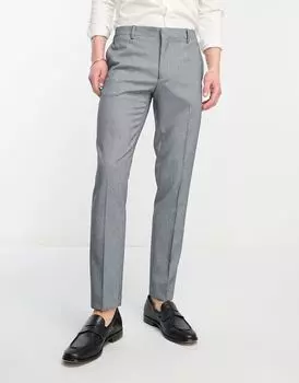 Синие брюки скинни с узором "гусиные лапки" River Island