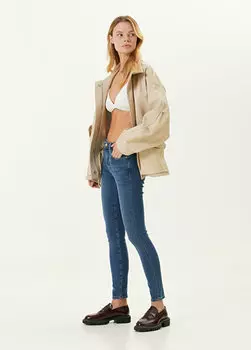 Синие джинсовые брюки скинни Frame Denim