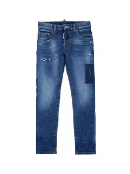 Синие джинсовые детские джинсы Dsquared