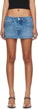Синие джинсовые шорты Raver Alexander Wang