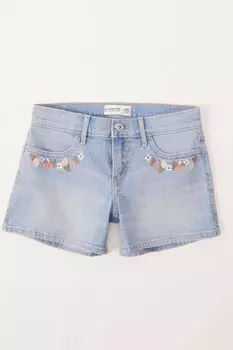 Синие джинсовые шорты с карманами Abercrombie & Fitch, синий