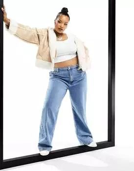 Синие джинсы ASOS DESIGN Curve Dad