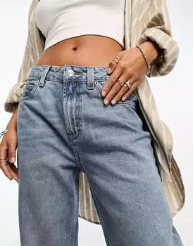 Синие джинсы ASOS DESIGN Petite Dad