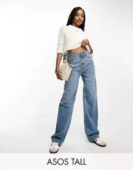 Синие джинсы ASOS DESIGN Tall Dad