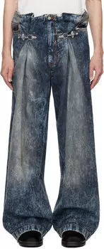 Синие джинсы с пряжкой Acne Studios