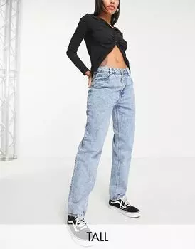 Синие джинсы с завышенной талией Pimkie Tall