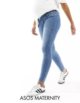 Синие джинсы скинни ASOS DESIGN Maternity