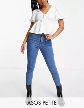 Синие джинсы скинни ASOS DESIGN Petite