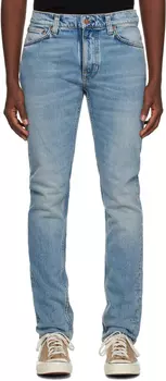 Синие джинсы скинни Dean Nudie Jeans