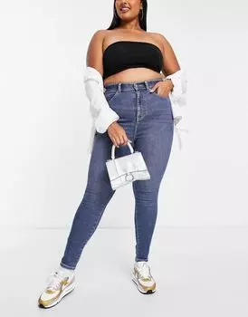 Синие джинсы скинни Dr Denim Moxy