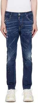 Синие джинсы скинни Dsquared2