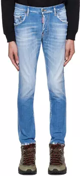 Синие джинсы скинни Dsquared2