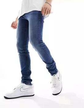 Синие джинсы скинни Jack & Jones liam