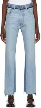 Синие джинсы со вставками Maison Margiela