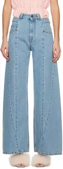 Синие джинсы со вставками Maison Margiela