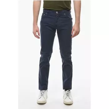 Синие хлопковые брюки Corneliani, Blue