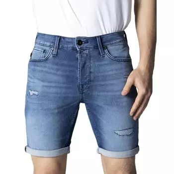 Синие хлопковые шорты Jack & Jones