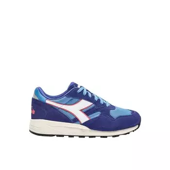 Синие кожаные кроссовки Diadora