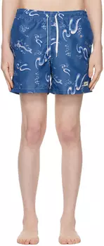 Синие плавательные шорты с принтом Bather